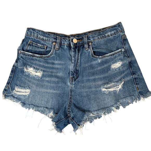 BlankNYC denim jean shorts cutoff distressed SZ 28" SZ 8 - Picture 1 of 7